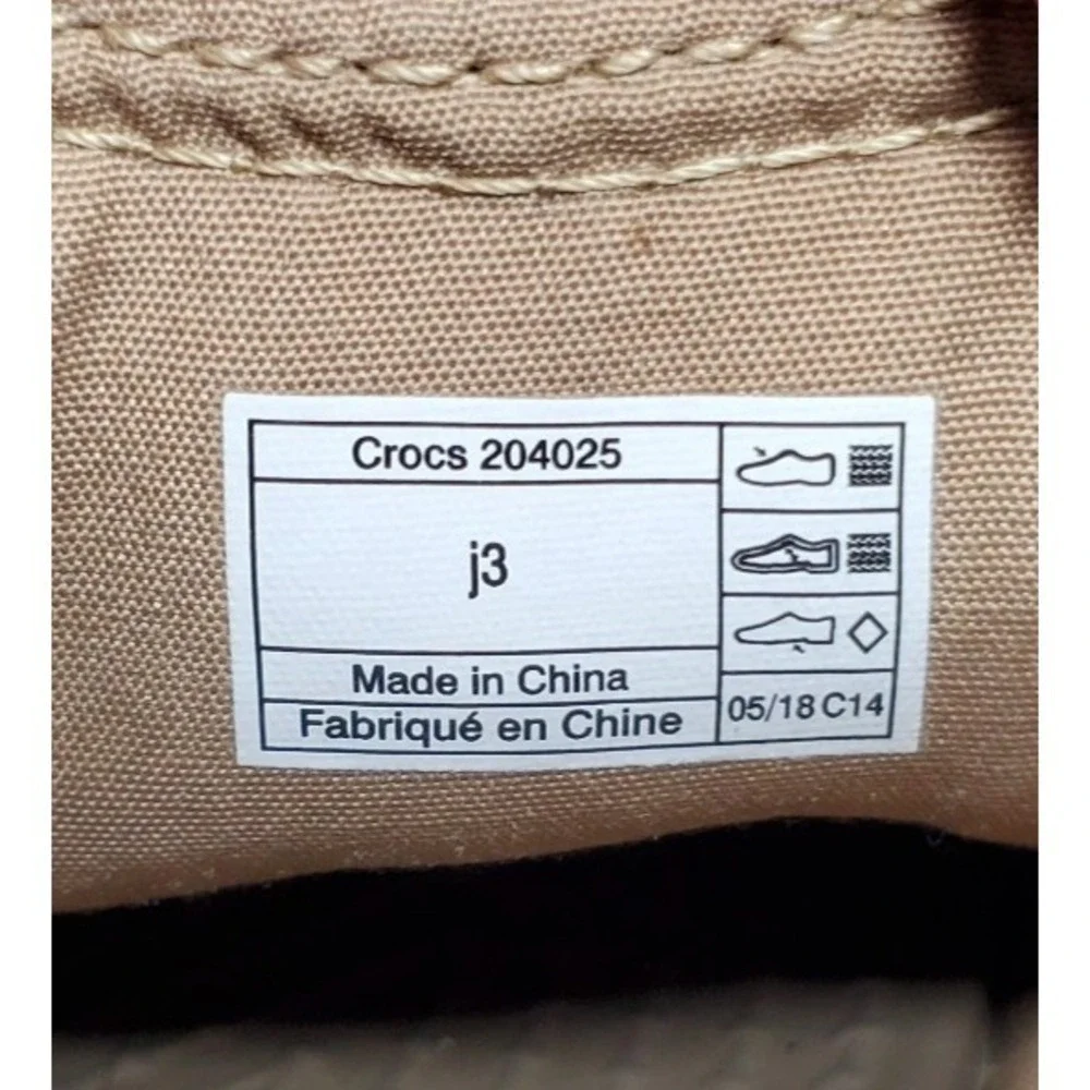 Crocs Santa Cruz Shoes Big Kids 3 Moc Toe Canvas Loafer Casual Surfer Boys Girls